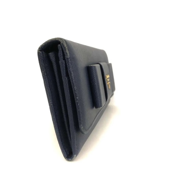 PRADA Saffiano Ribbon Leather Long Bifold Wallet - Picture 2 of 8